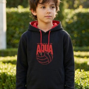 AQUA Hoodica - crna/crvena bez cifa